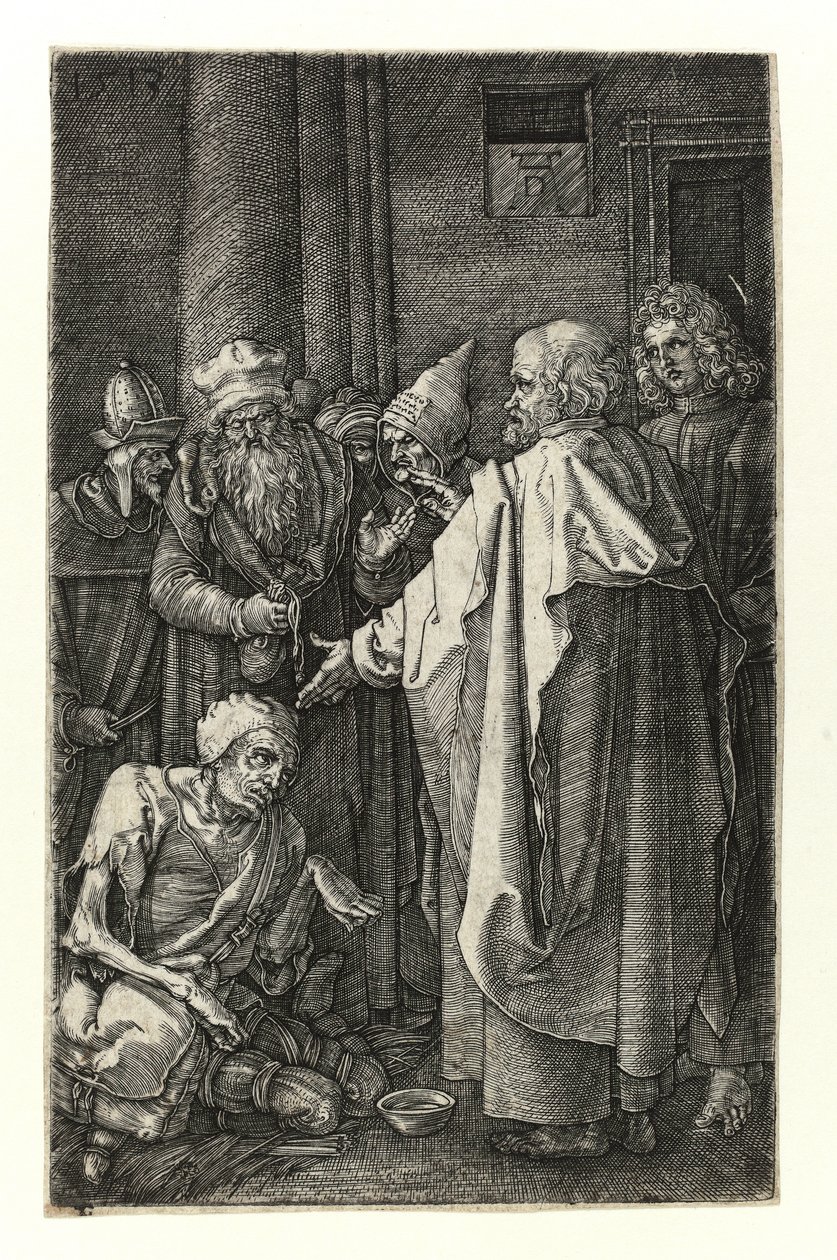 Saint Pierre et Saint Jean guérissent les estropiés à la porte du temple - Albrecht Dürer