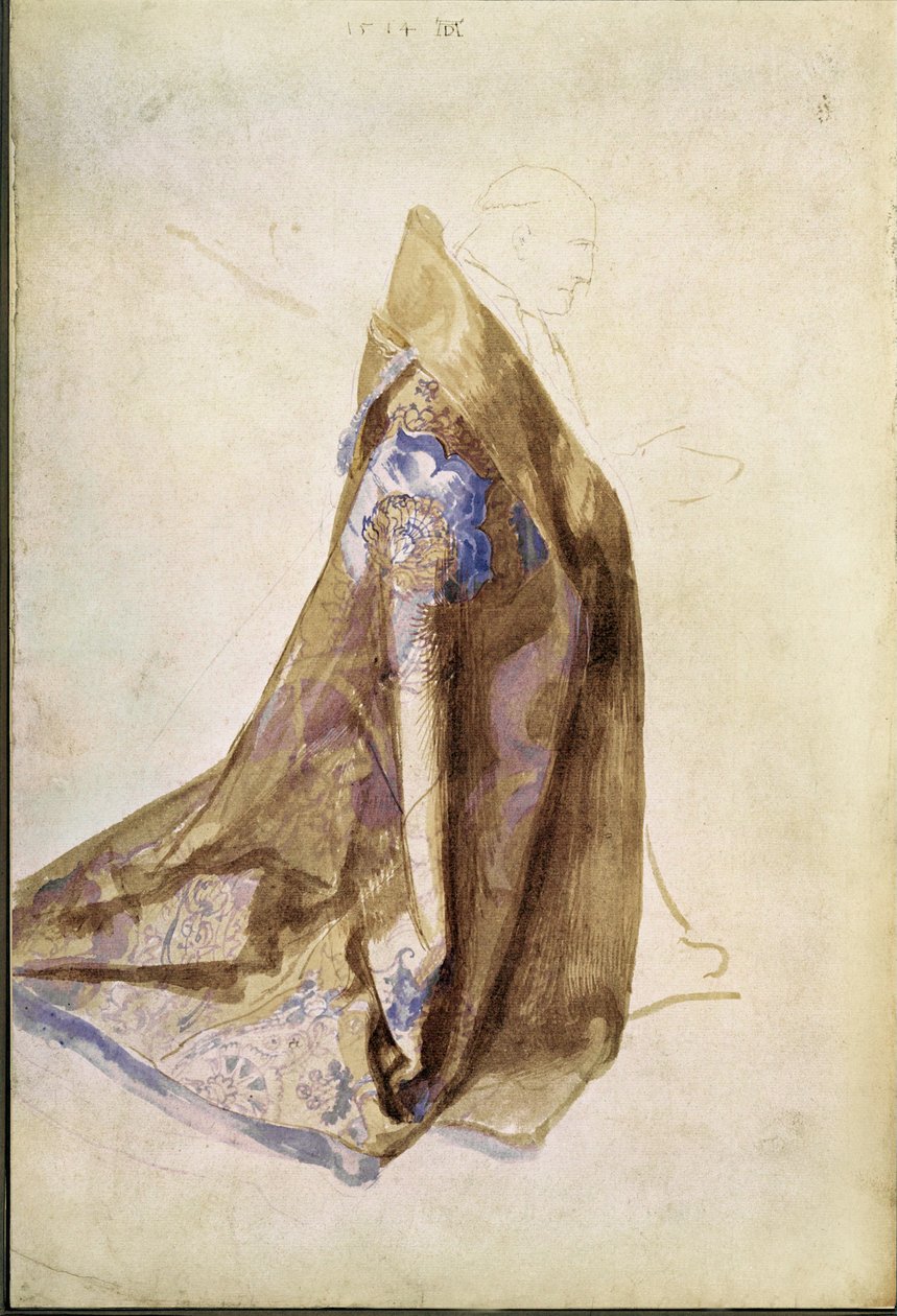Étude pour la robe du pape Jules II pour La Vierge à la couronne de roses - Albrecht Dürer or Duerer