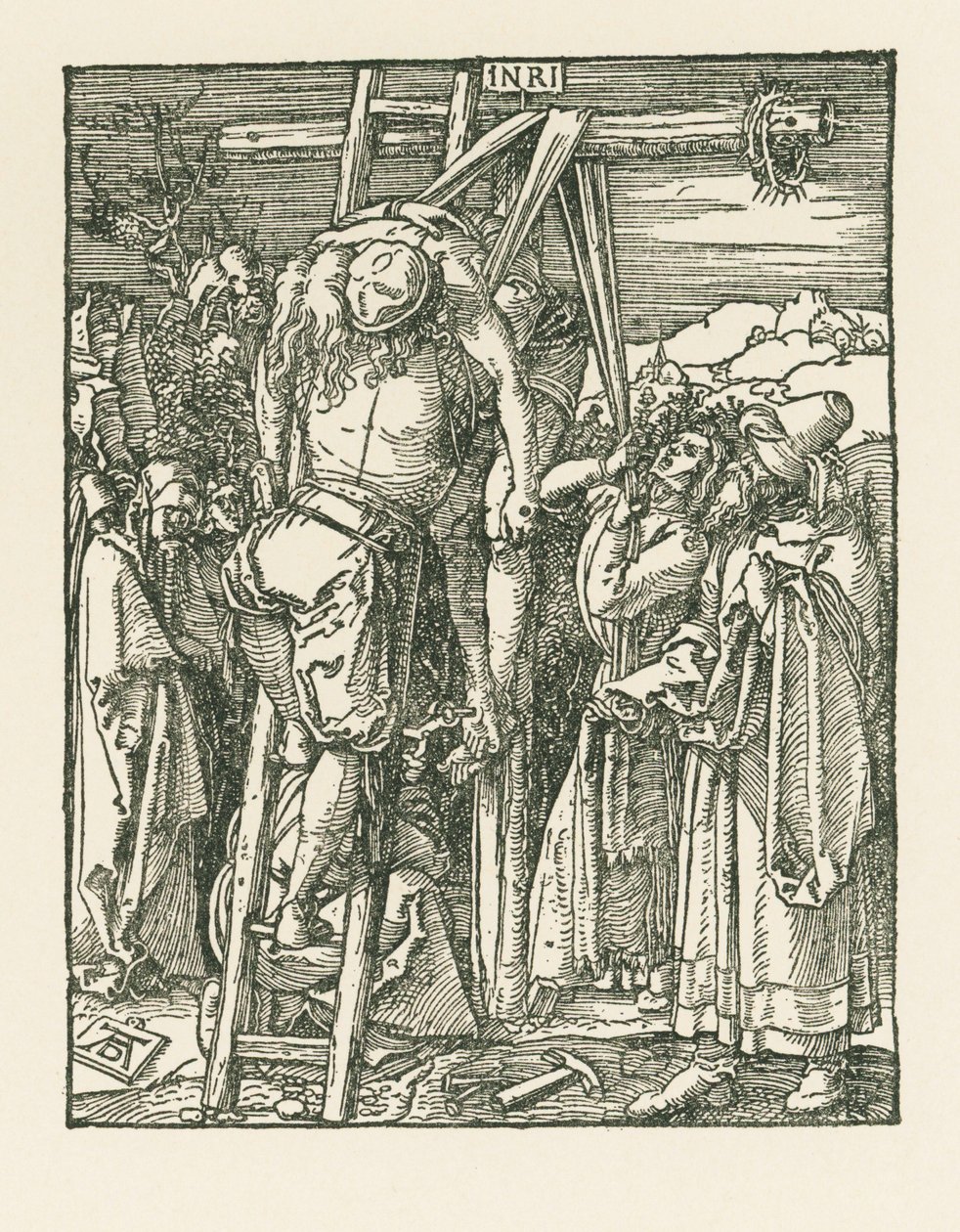 La descente de croix, vers 1509-10 (gravure sur bois) - Albrecht Dürer or Duerer