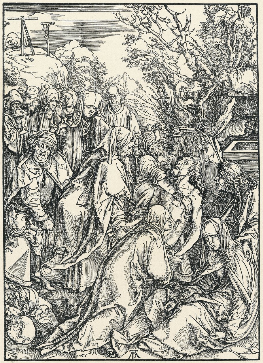 La Mise au tombeau, de la Grande Passion, vers 1496-97 - Albrecht Dürer
