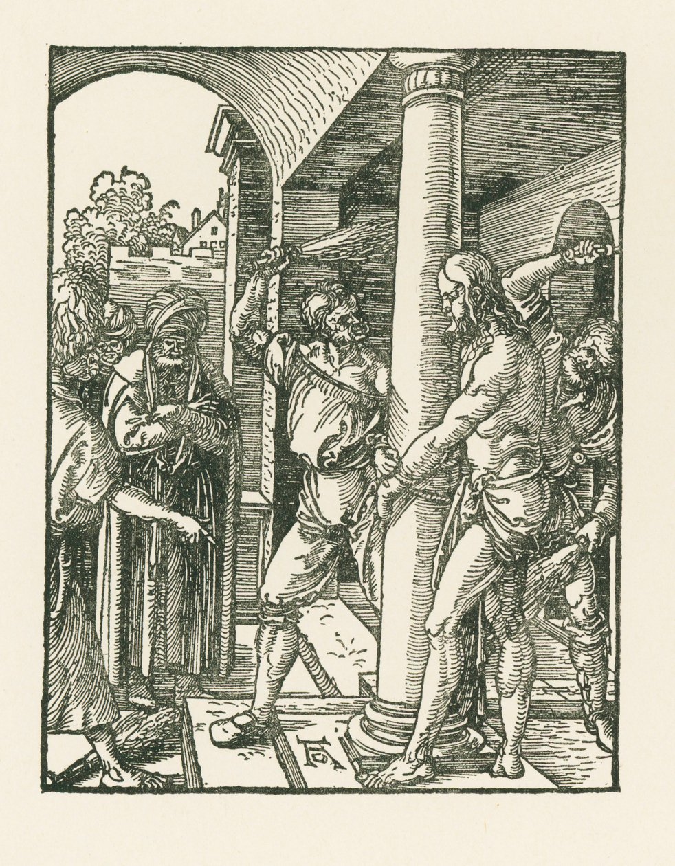 La Flagellation, vers 1509 (gravure sur bois) - Albrecht Dürer or Duerer