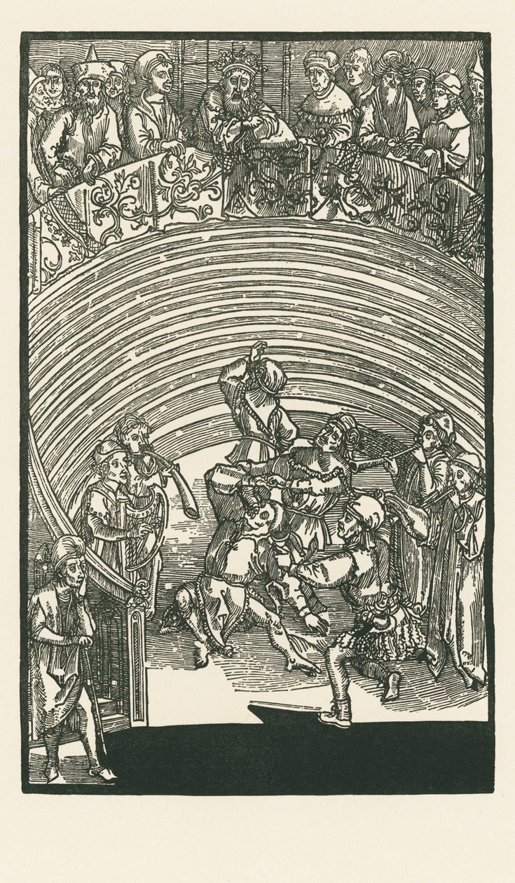 Le théâtre, vers 1492-93 (gravure sur bois) - Albrecht Dürer or Duerer