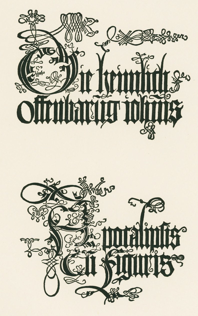 Title of the German Edition of 1498 : La révélation secrète de iohannis ... - Albrecht Dürer or Duerer