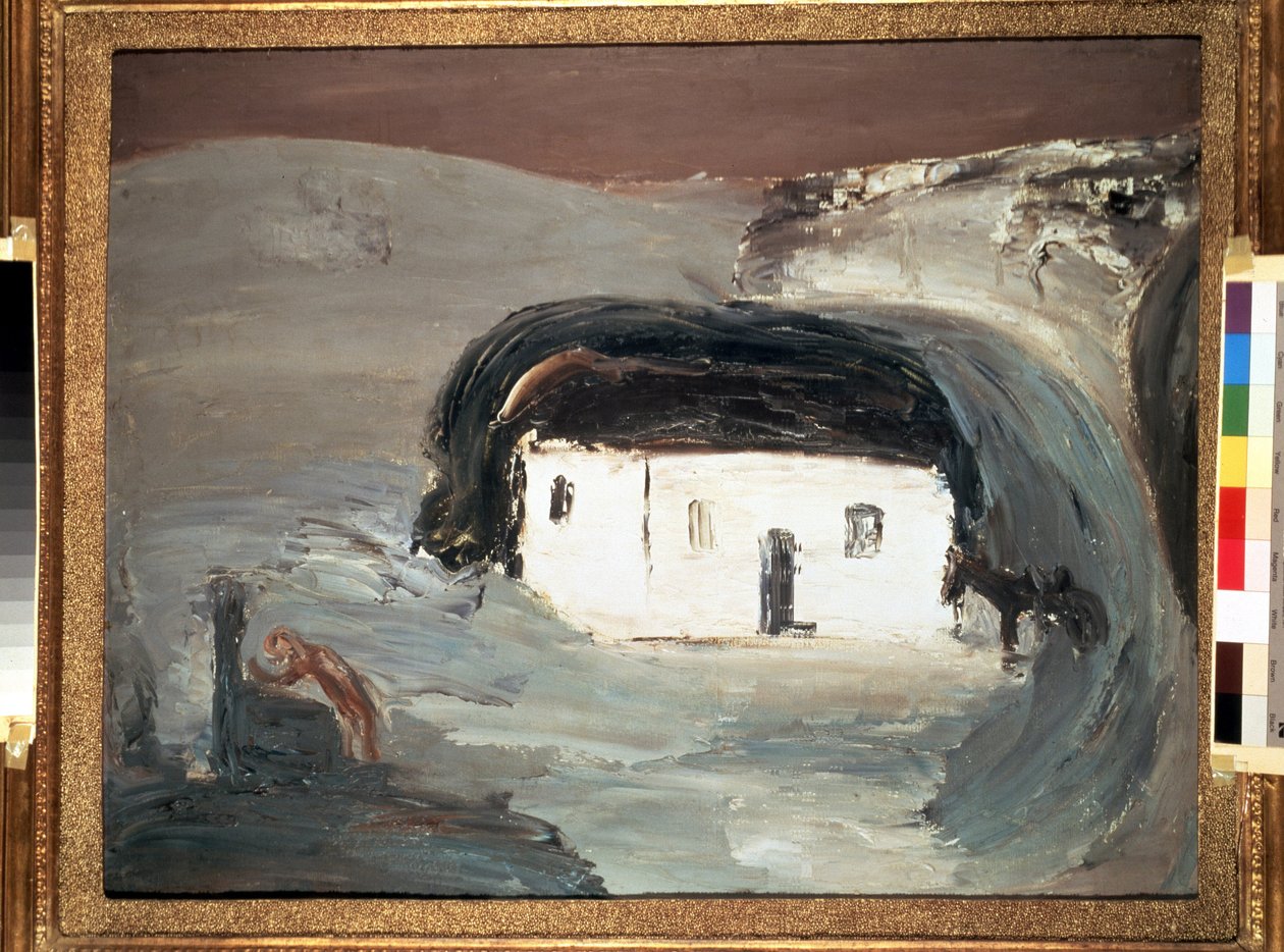 Paysage avec une maison blanche - Aleksandr Davidovic Drevin