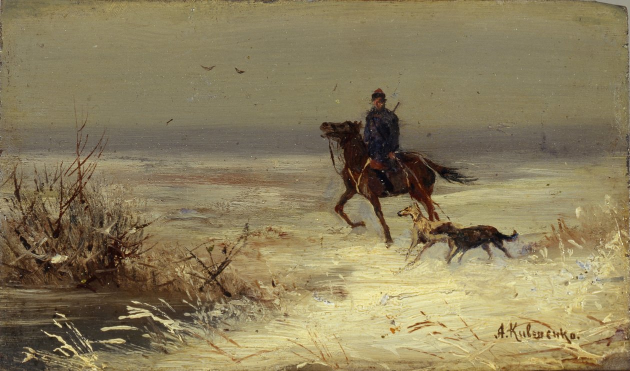 À la chasse, seconde moitié du XIXe siècle - Aleksei Danilovich Kivshenko