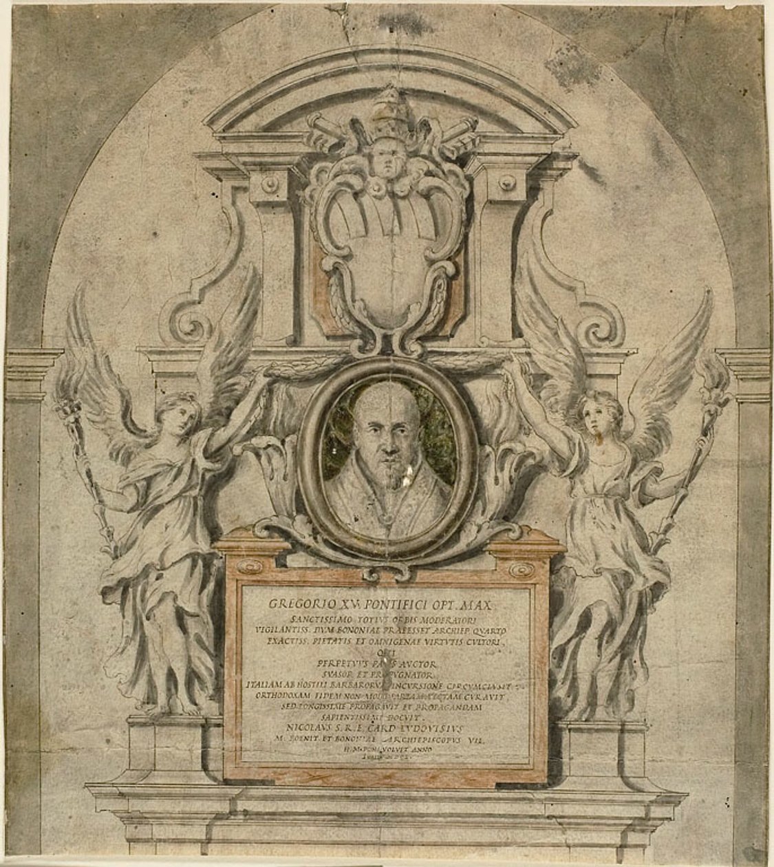 Projet de mémorial pour le pape Grégoire XV - Alessandro Algardi