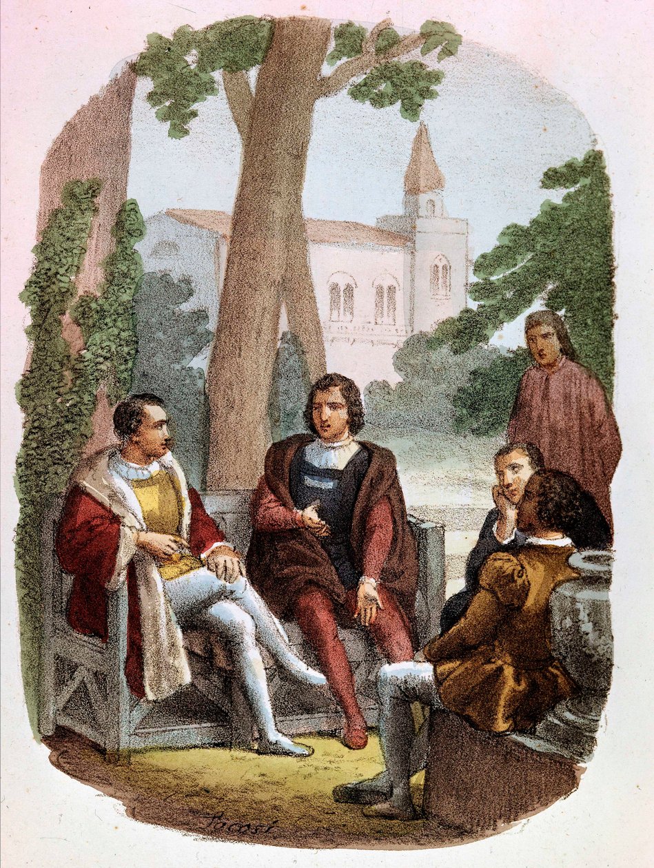 Fabrizio Colonna et Cosimo Rucellai discutent de l