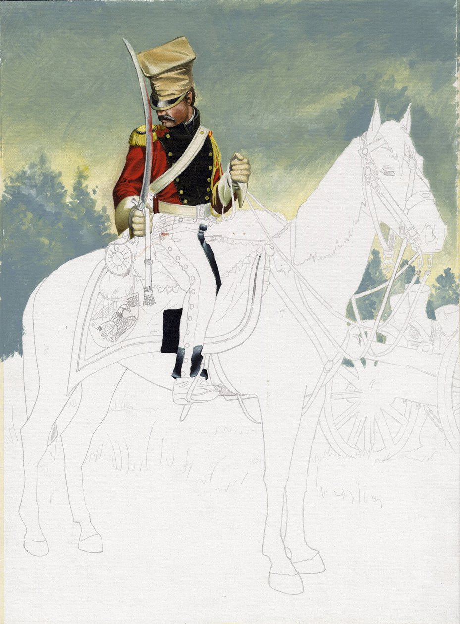 Premier Empire (1804-1814 et 1815) : soldat de la cavalerie légère de la grande armée napoléonienne - Alessandro Lonati