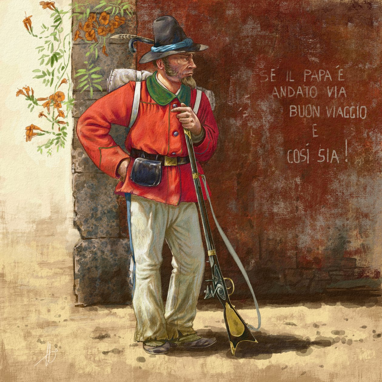 Volontaire garibaldien de la République romaine - Alessandro Lonati