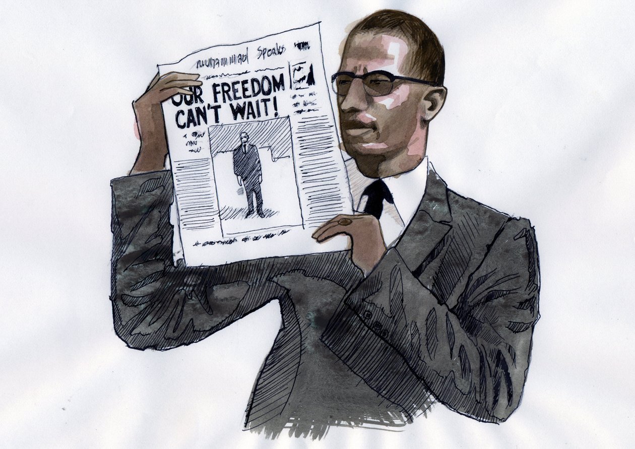 Malcolm X (1925-1965) Activiste Afro-Américain - Alessandro Lonati