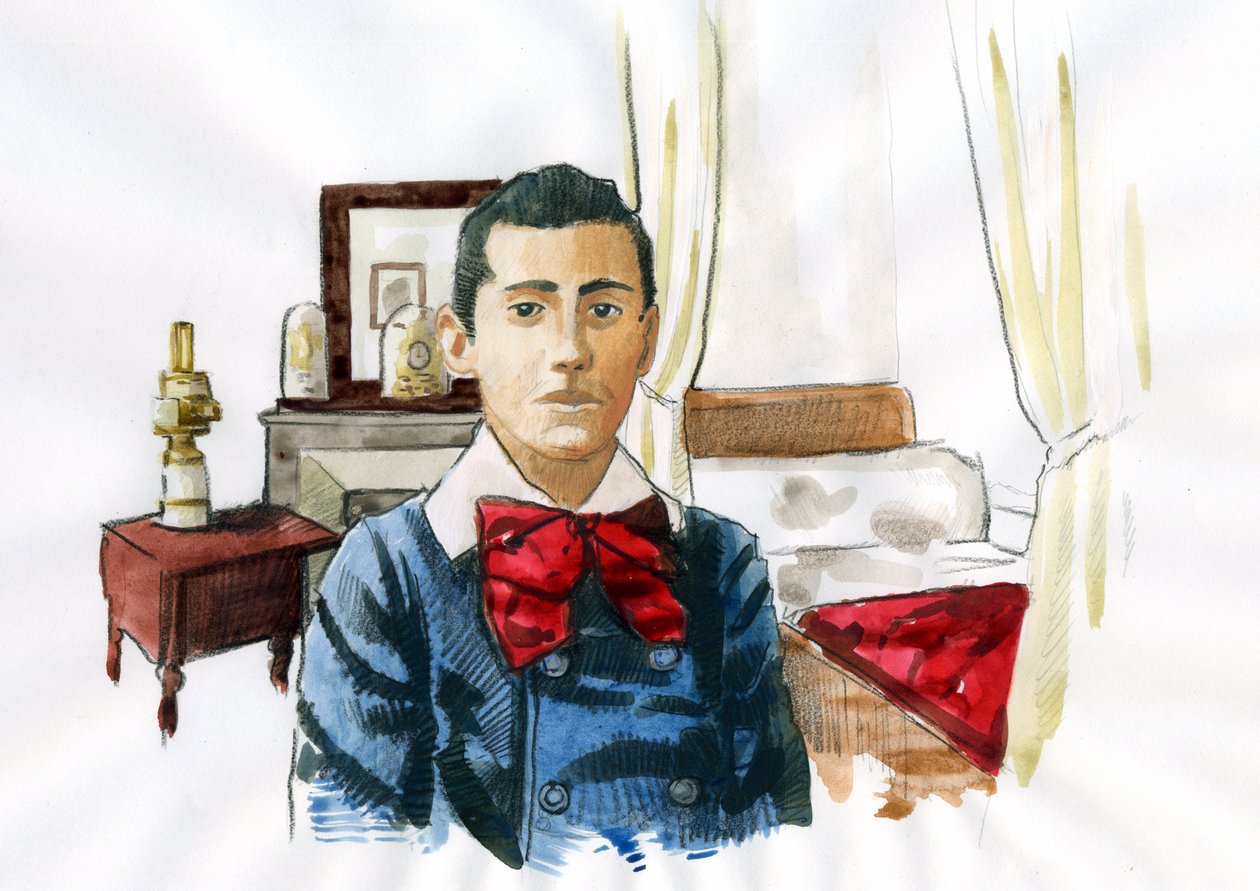 Marcel Proust jeune dans la chambre de sa tante Elisabeth - Alessandro Lonati