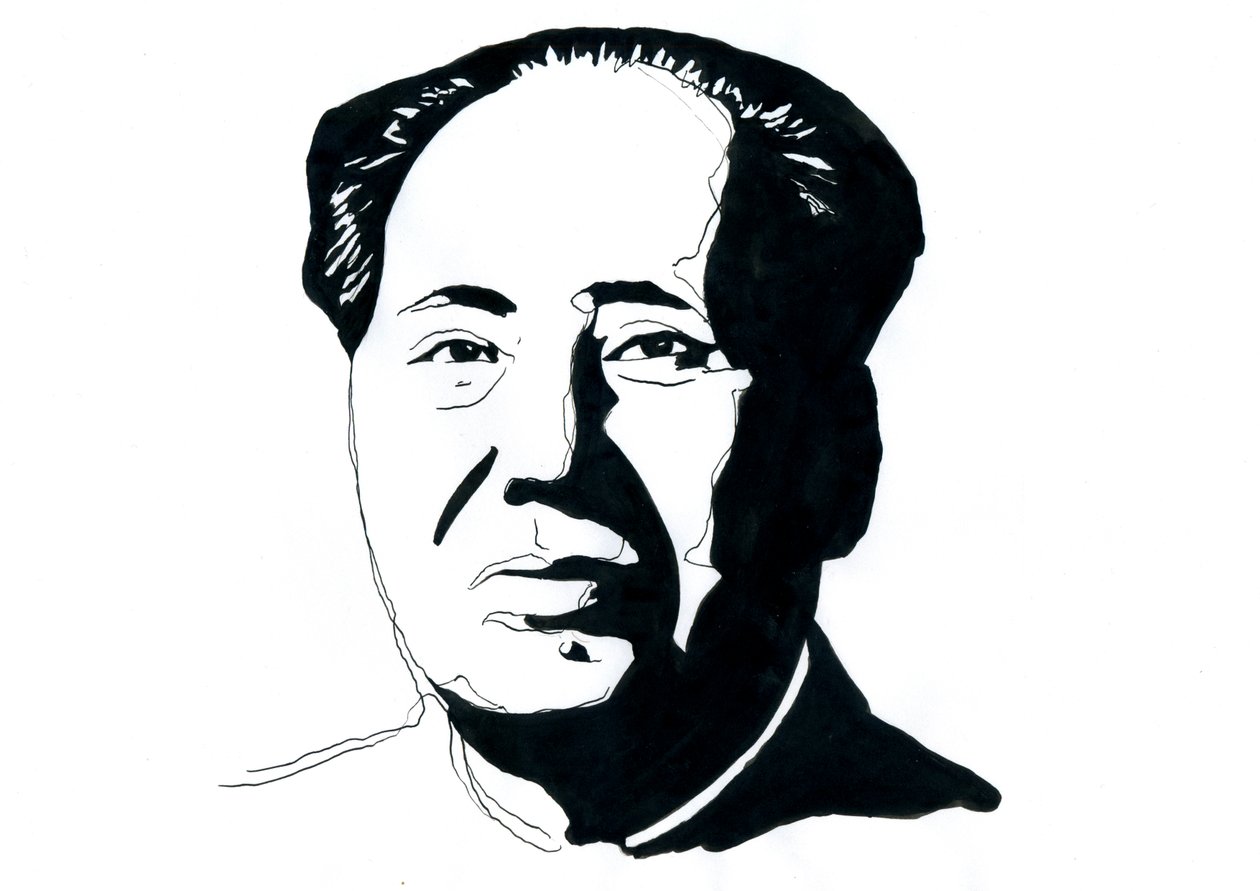 Portrait du révolutionnaire communiste chinois et père fondateur de la République populaire de Chine Mao Zedong - Alessandro Lonati