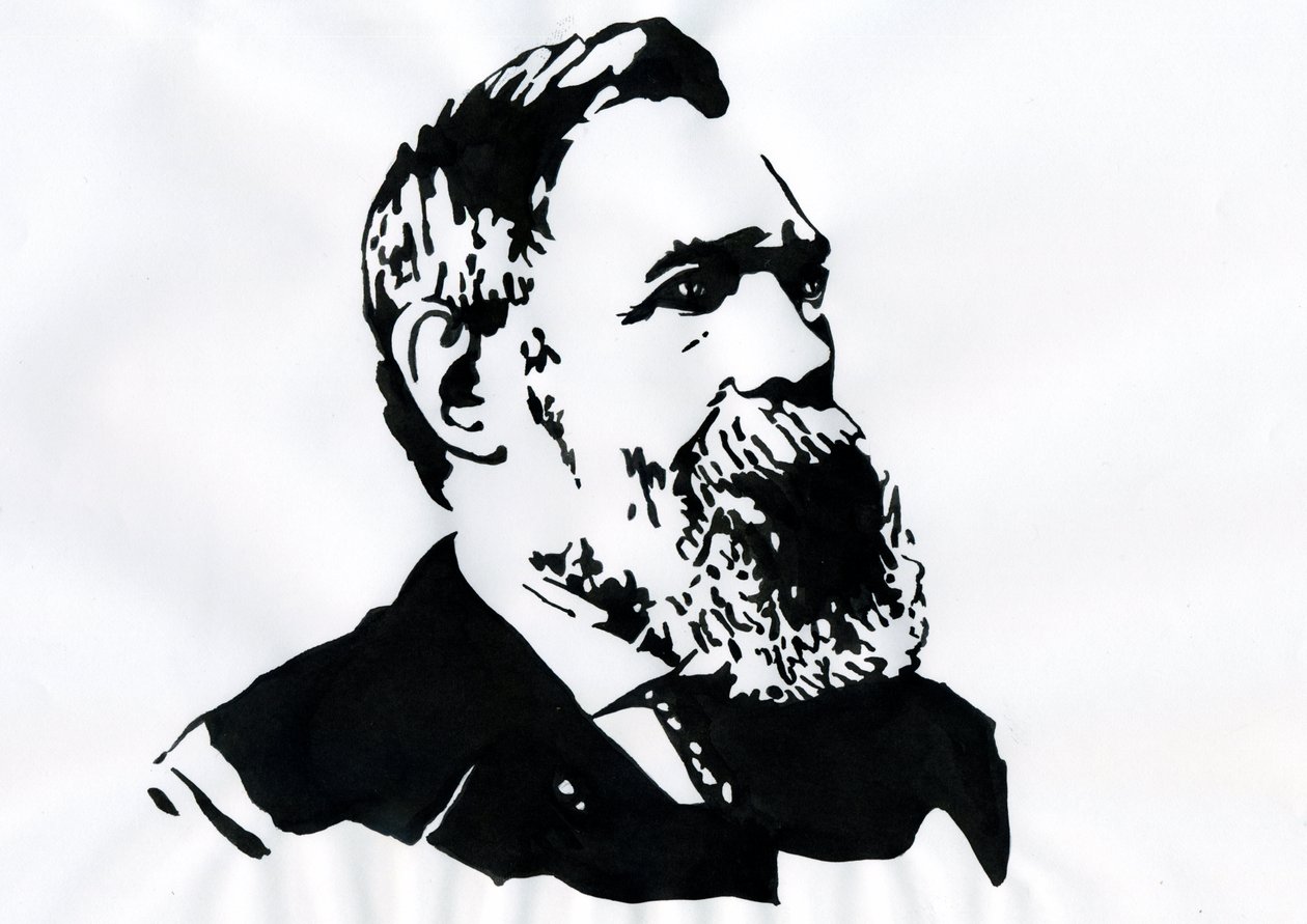 Portrait de Friedrich Engels (1820-1895), théoricien socialiste et homme politique allemand - Alessandro Lonati