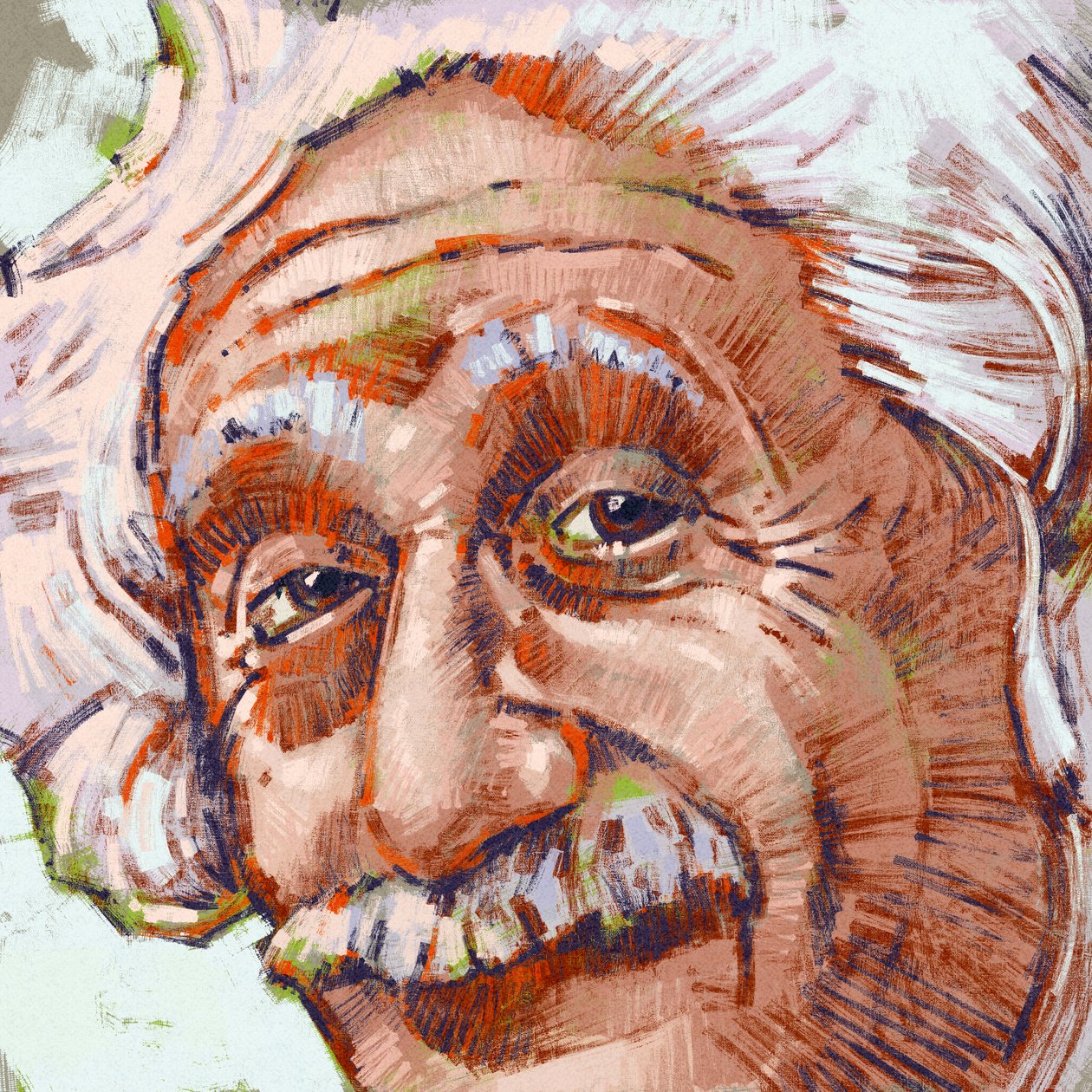 Portrait du scientifique Albert Einstein - Alessandro Lonati