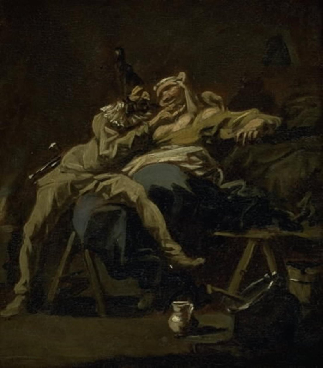 Pulcinella et Colombina - Alessandro Magnasco