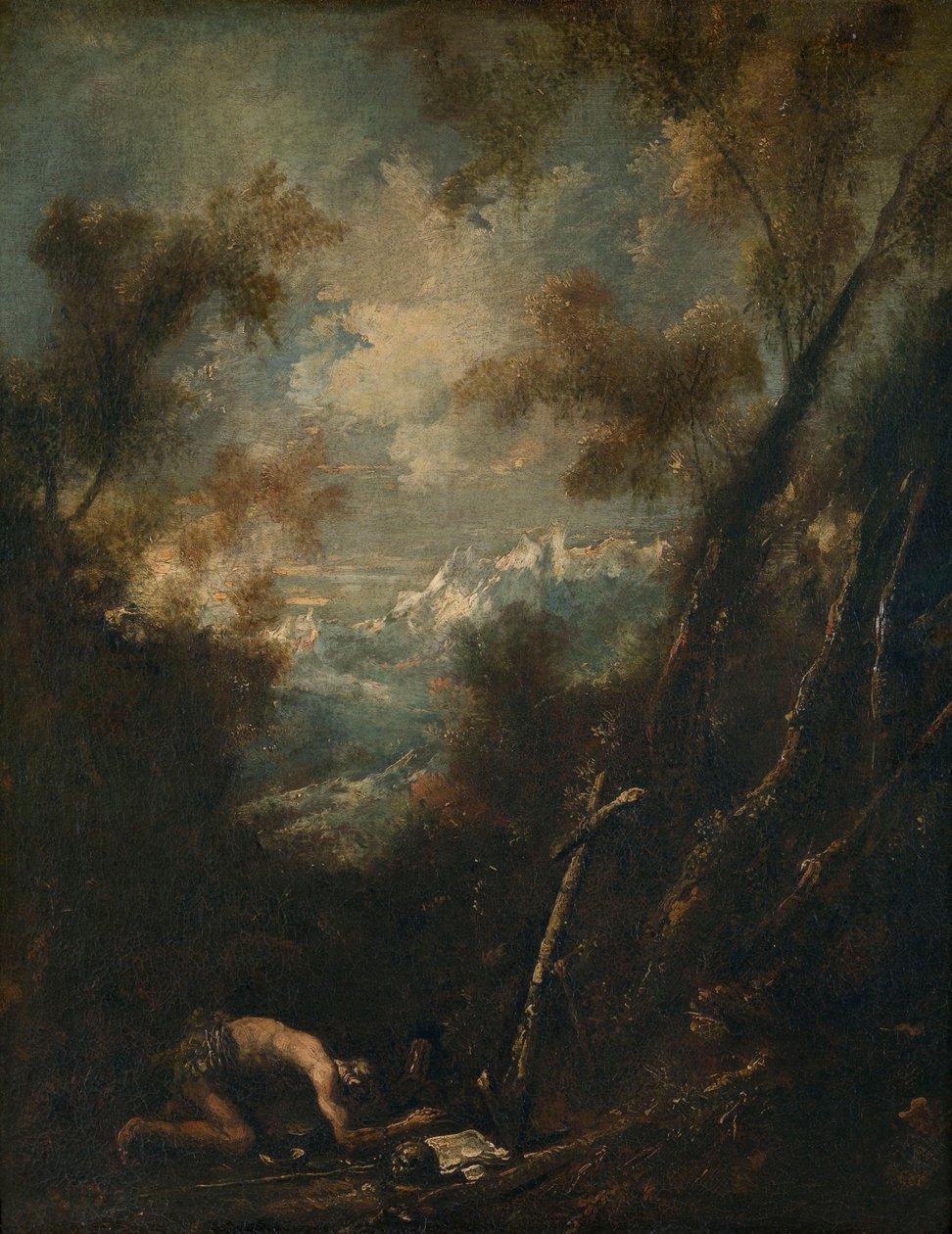 Saint Jérôme dans un paysage - Alessandro Magnasco