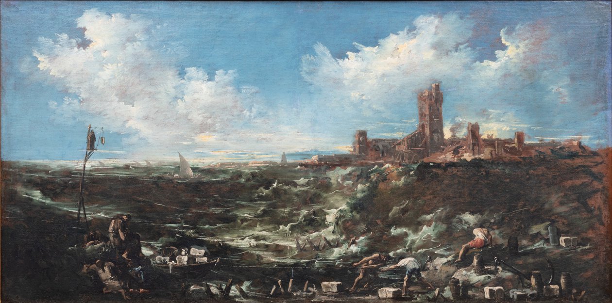 La prière des moines au bord de la mer - Alessandro Magnasco