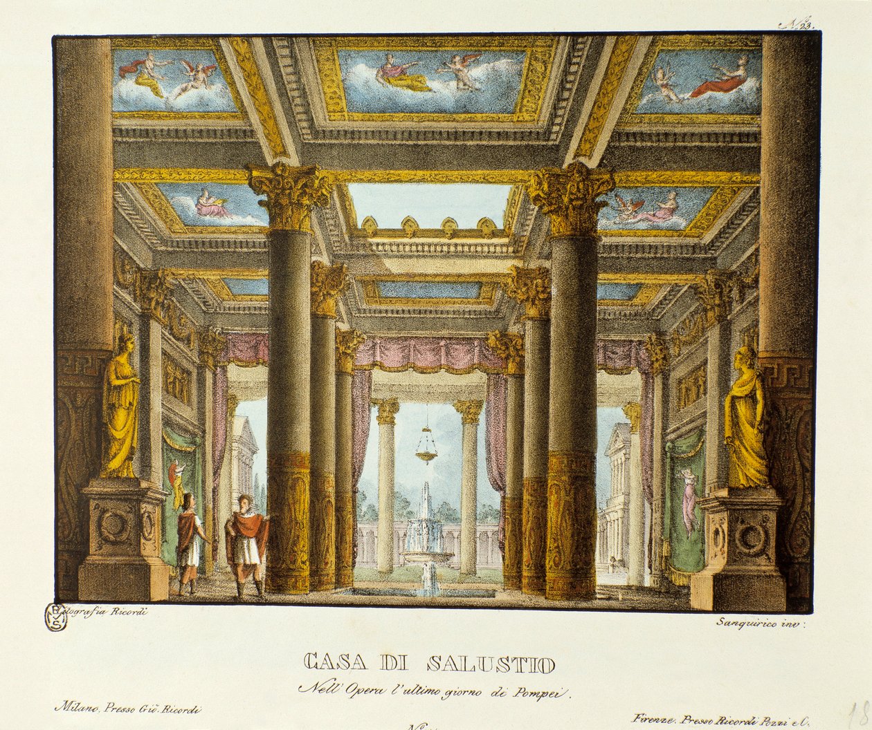 Vue de la Maison de Salustio (Saluste) Scénographie pour la représentation de « L