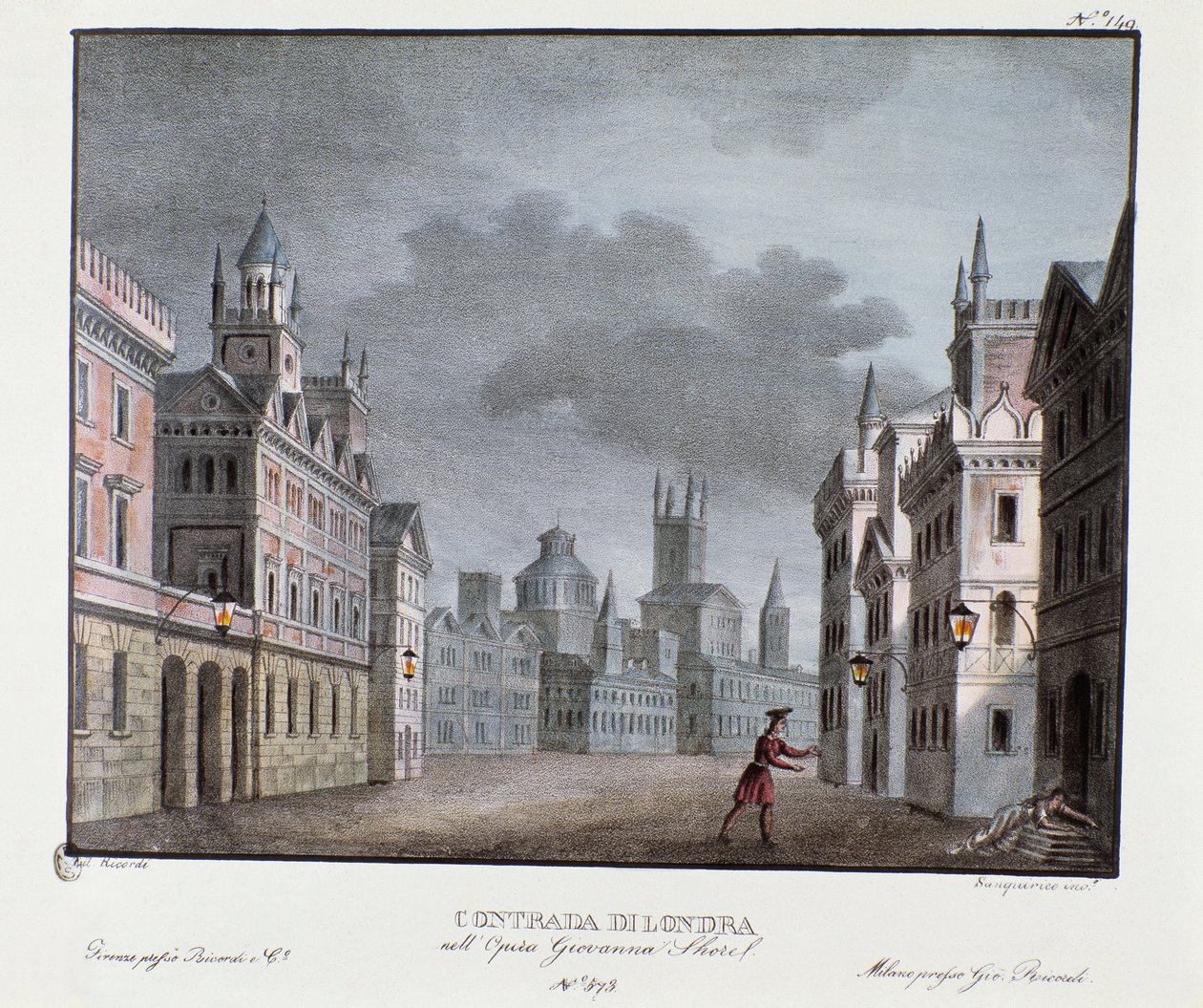 Vue des faubourgs de Londres Scénographie pour la représentation de l