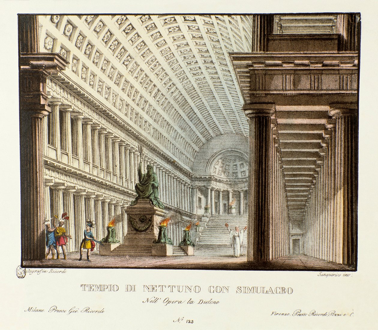 Vue du temple de Neptune Scénographie pour la tragédie lyrique « Didone » (1783) du compositeur Niccolo Vito Piccinni d
