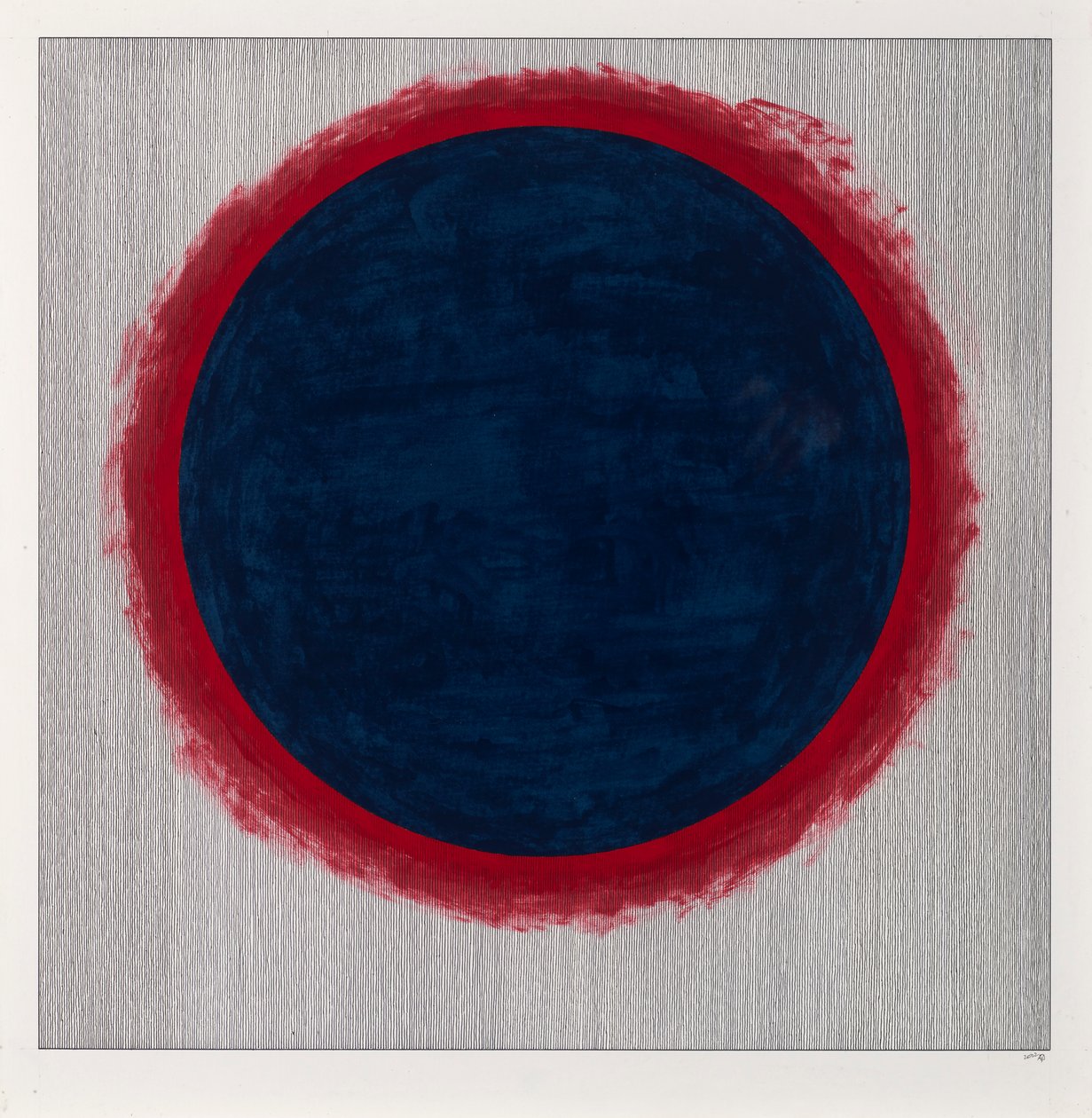 Cercle bleu sur rouge - Alex Dunn