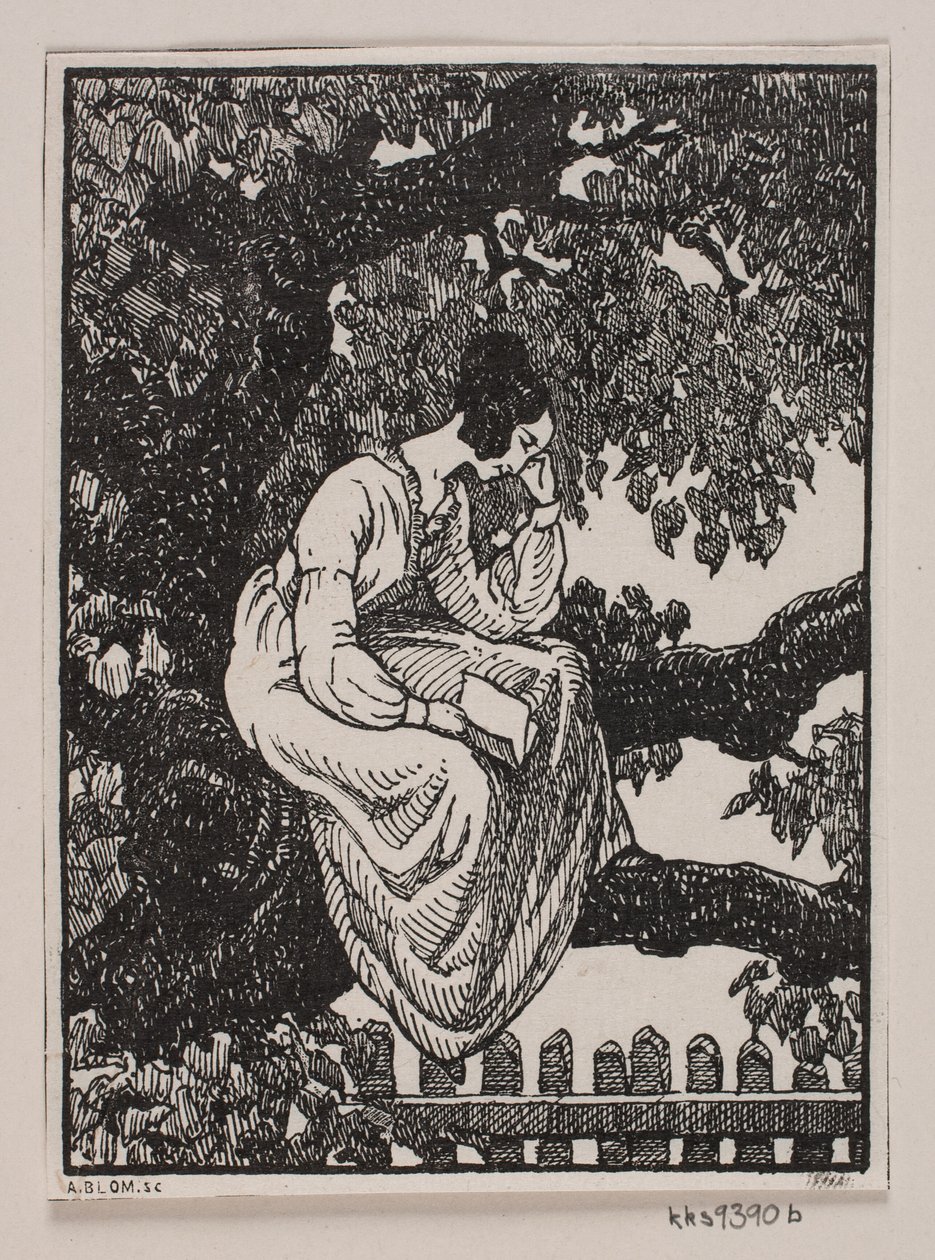 Danois :  Vignette pour le "Posthuset i Hirschholm" de H. Hertz - Alexander Blom