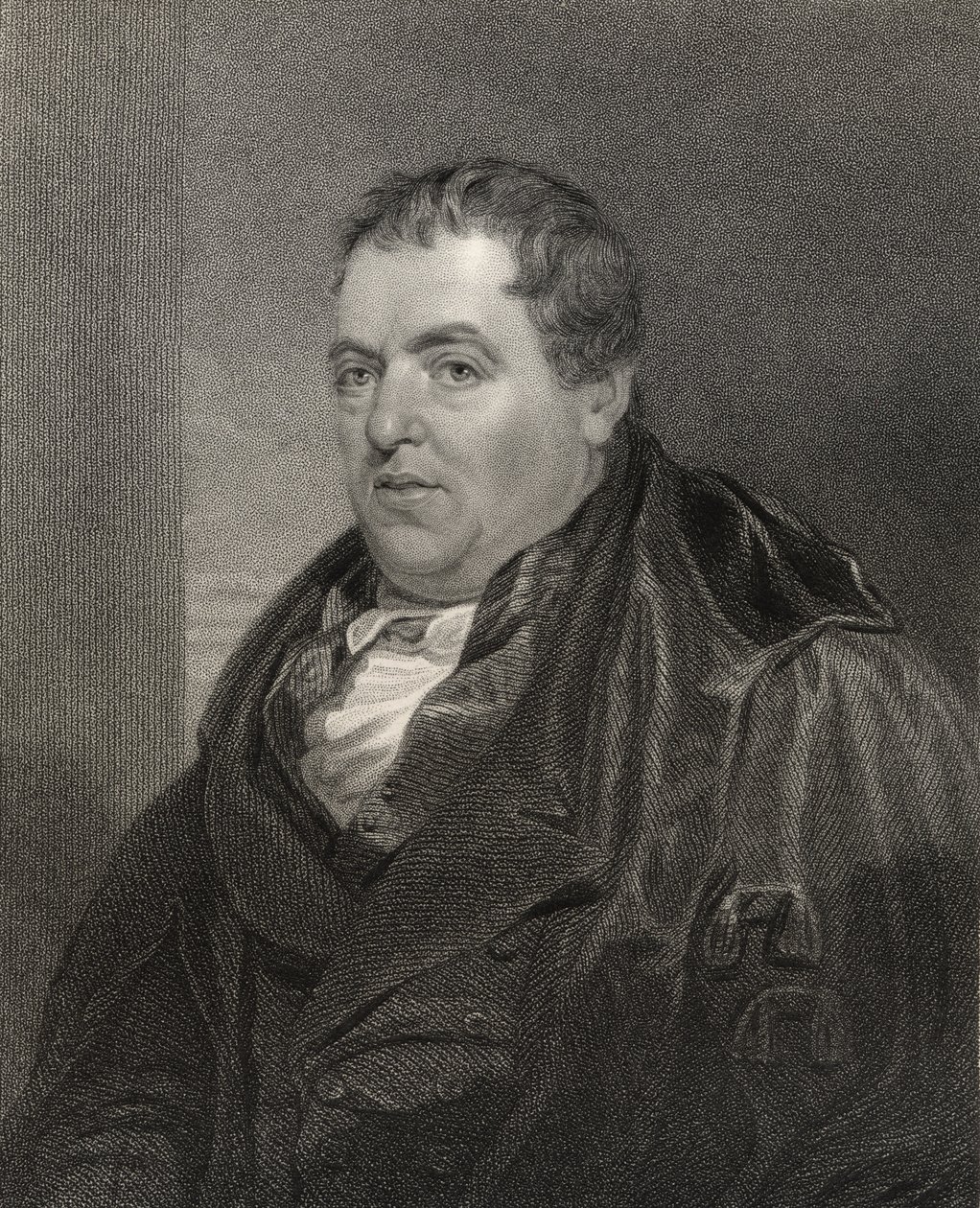 Sir John Leslie, gravé par H. Cook, de 