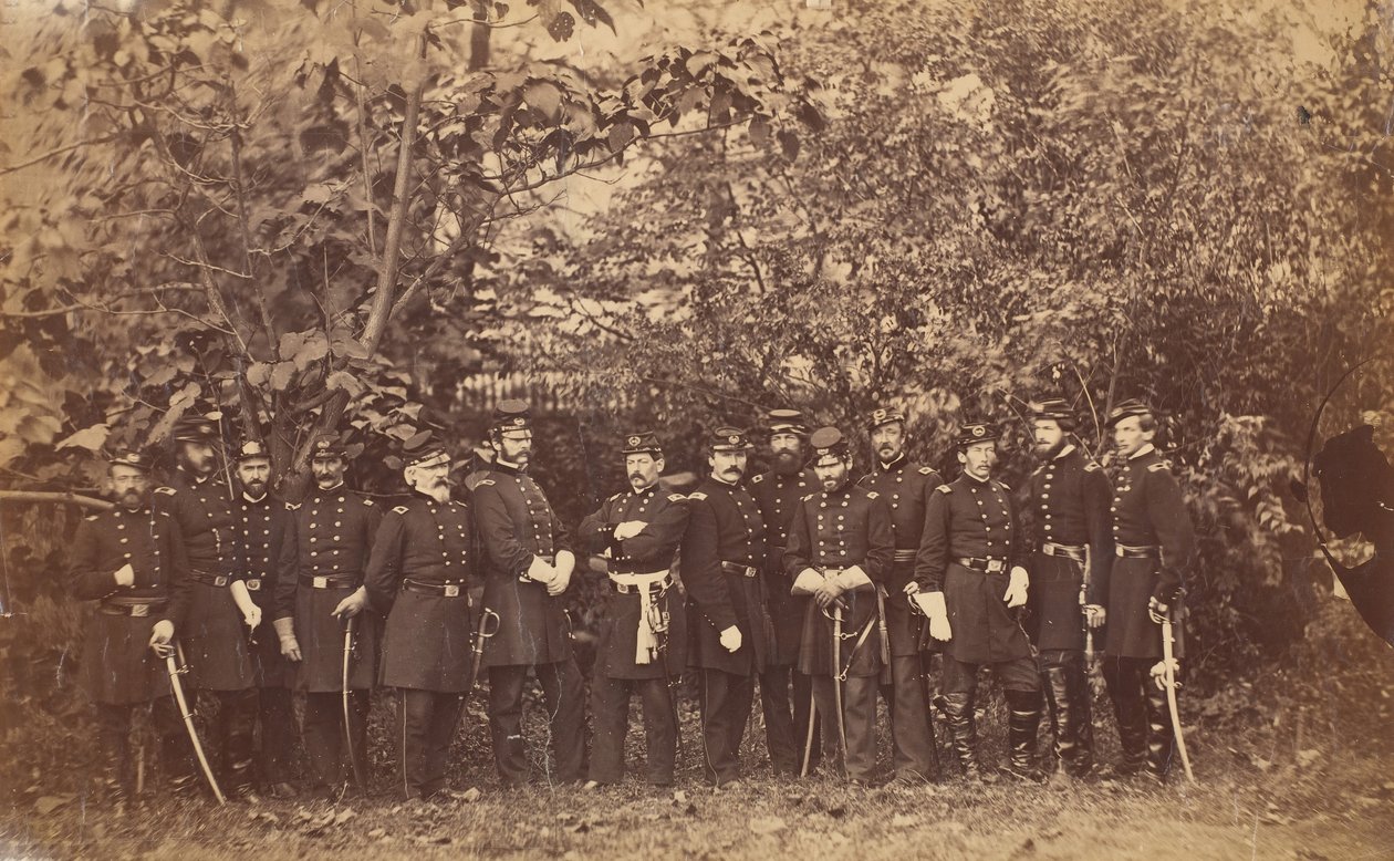 Général McClellan et son état-major, ca. 1863 - Alexander Gardner.