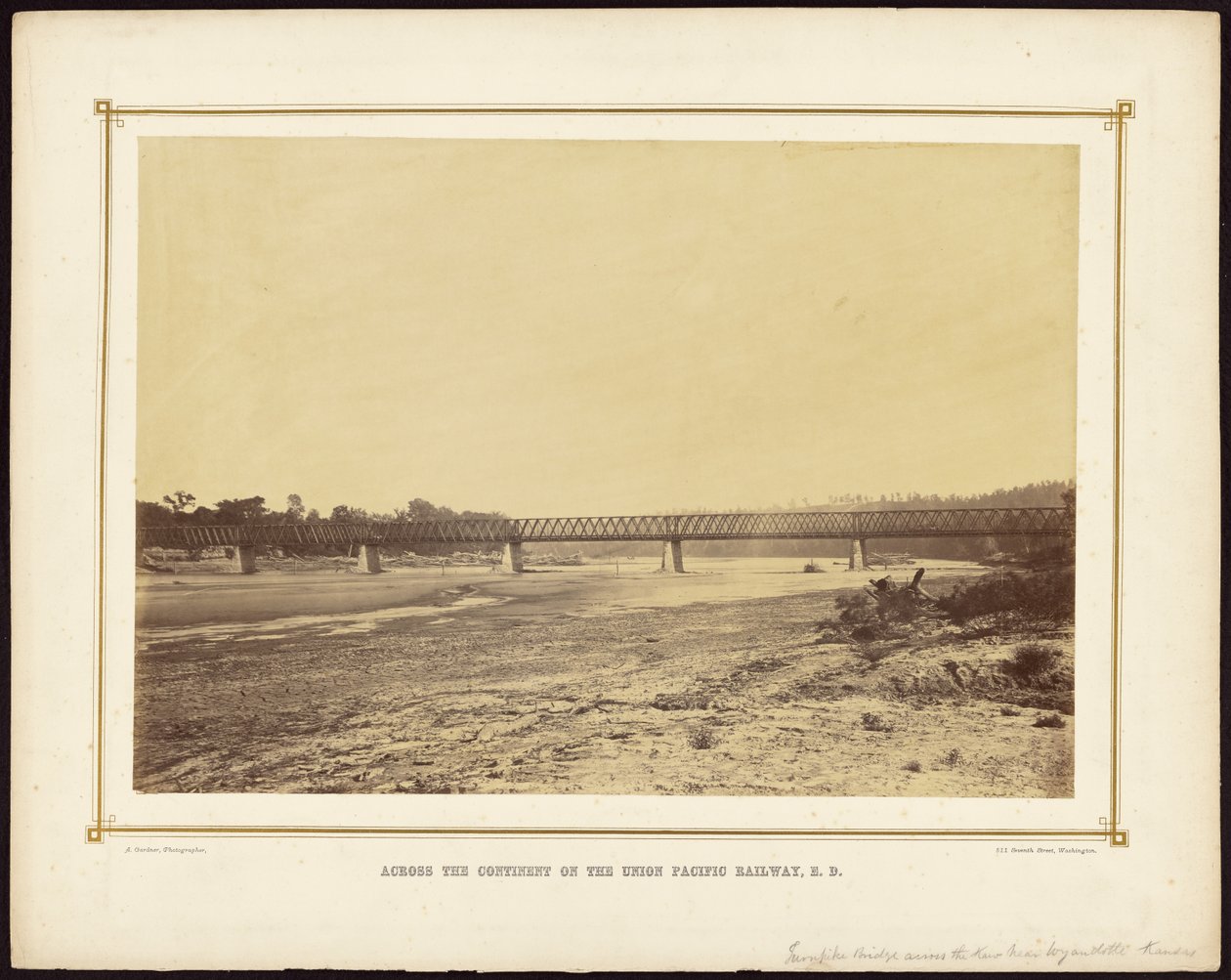 [Pont Turnpike sur la rivière Kaw près de Wyandotte, Kansas] - Alexander Gardner