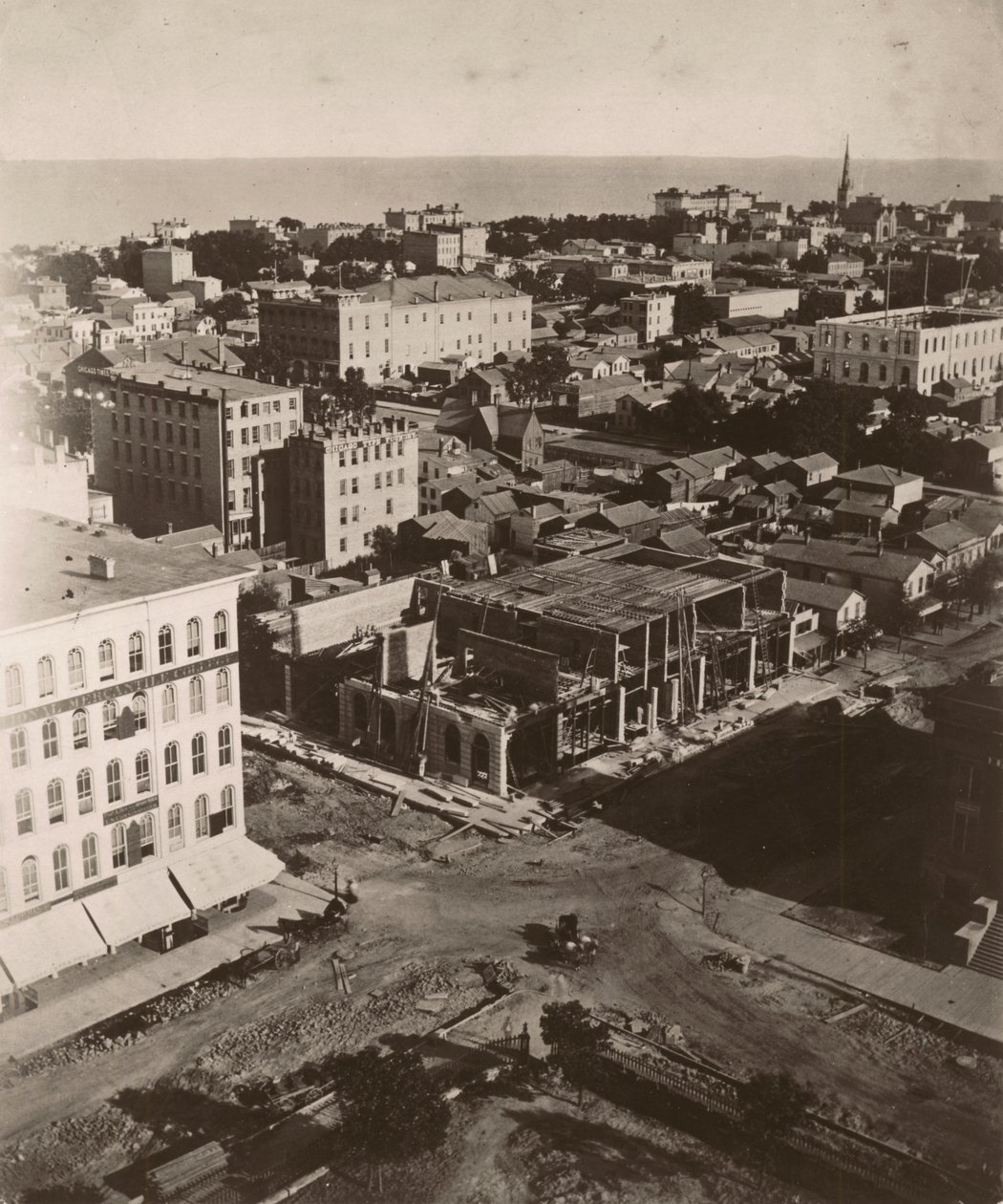 Vue est-sud-est depuis la coupole du palais de justice à Chicago - Alexander Hesler