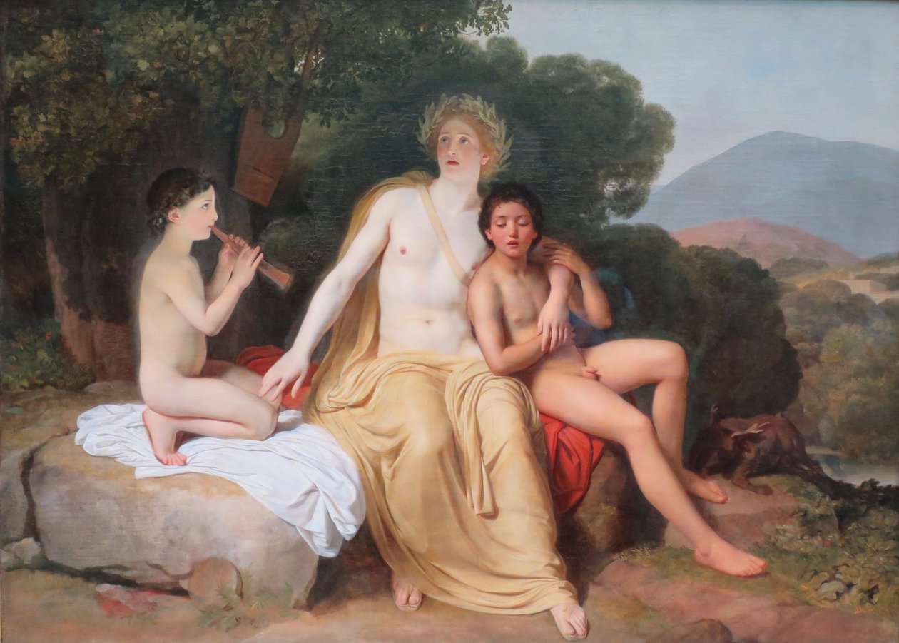 Russe : "Apollo, Hyacinthus et Cyparissus jouant de la musique et chantant" Apollo, Hyacinthus et Cyparissus jouant de la musique et chantant - Alexander Ivanov