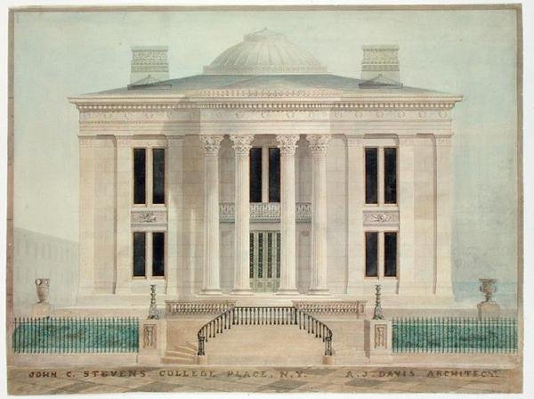 Résidence de John Cox Stevens, New York City - Alexander Jackson Davis