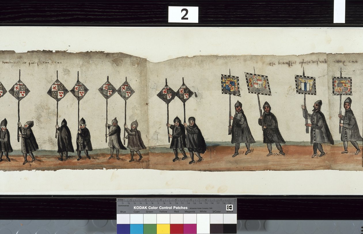 Détail de La Procession Funéraire de Huntly, dit avoir été utilisé pour les obsèques de George 1er, Marquis de Huntly - Alexander Kincaid