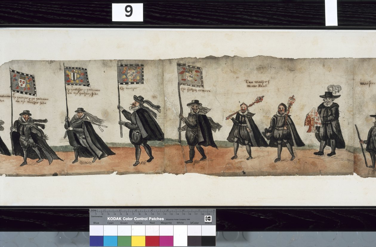 Détail de La Procession Funéraire de Huntly, dit avoir été utilisé pour les obsèques de George 1er, Marquis de Huntly - Alexander Kincaid
