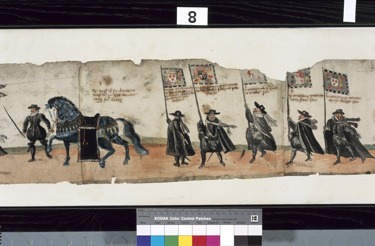 (détail) de La procession funéraire de Huntly, dit avoir été utilisé pour les obsèques de George 1er, marquis de Huntly - Alexander Kincaid
