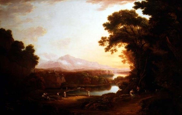 Paysage italianisant avec paysans dansant - Alexander Nasmyth