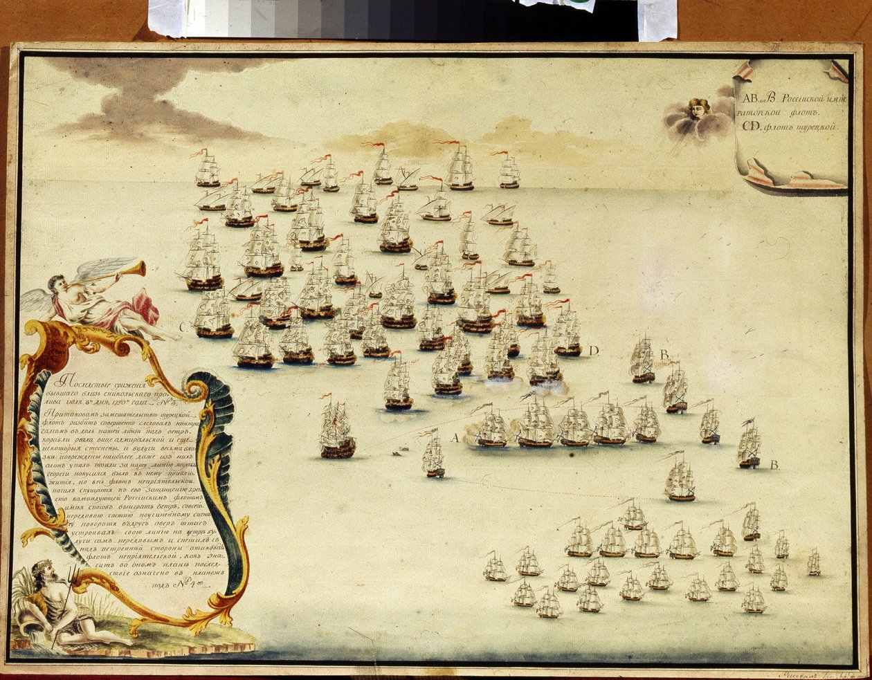 La bataille navale du détroit de Kertch (Ukraine) le 19 juillet 1790 - Alexander Nikolaevich Depaldo