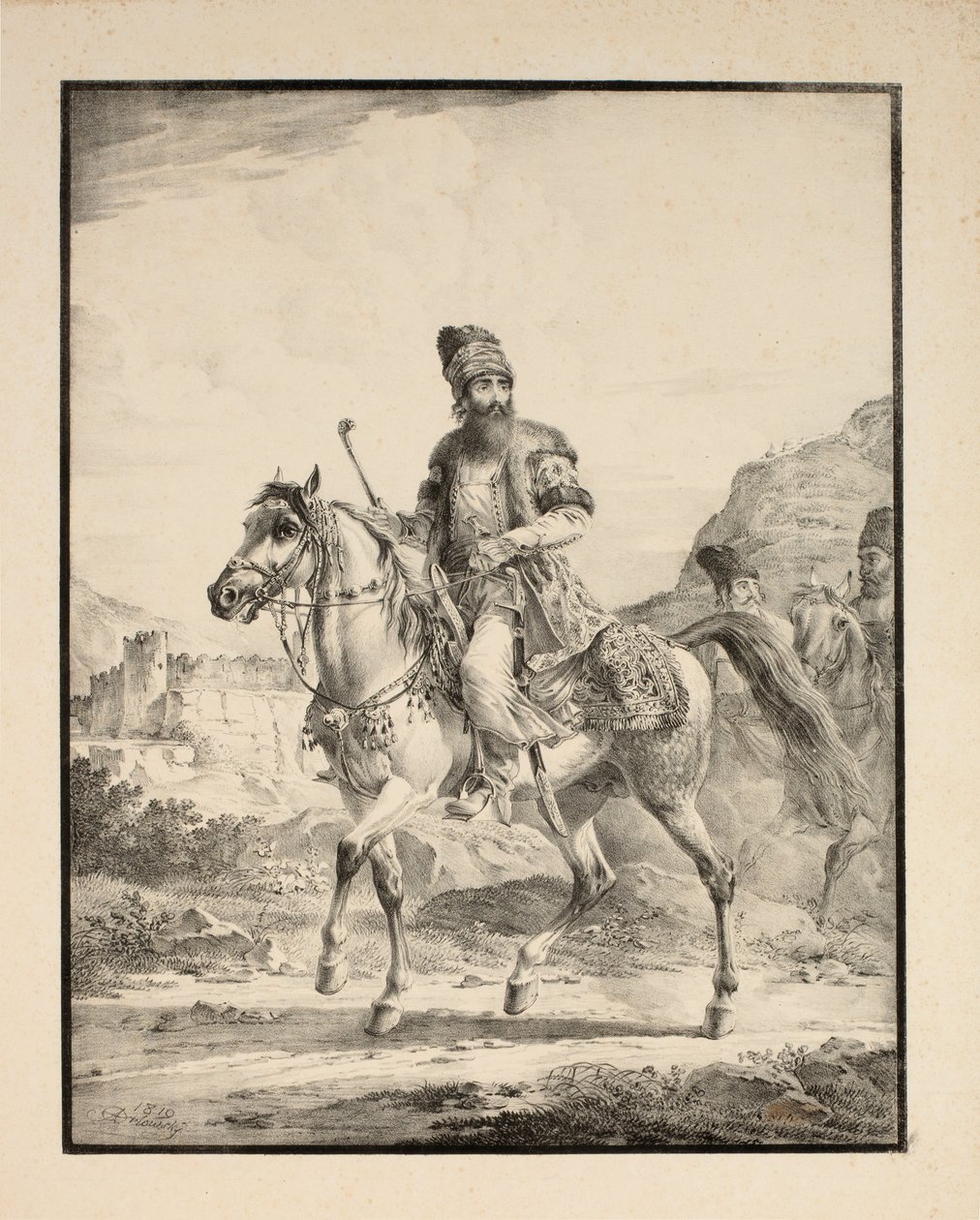 Persan à cheval, 1820 - Alexander Orlowski