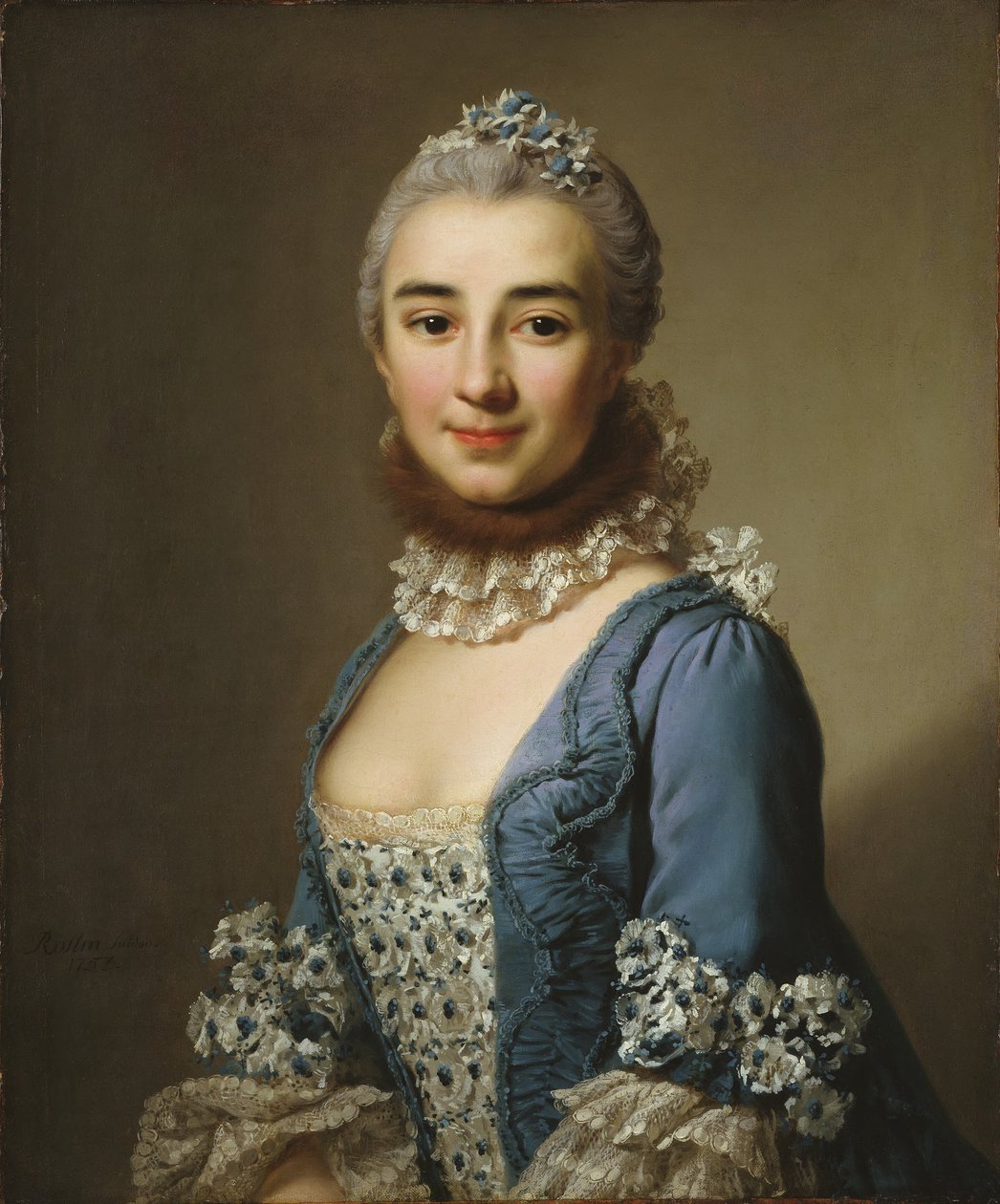 Dame inconnue, peut-être Madame Deshanges - Alexander Roslin