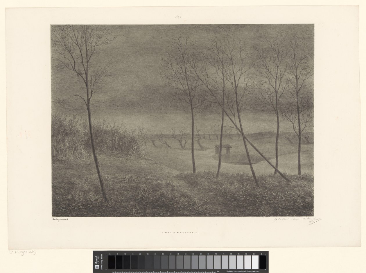 Paysage de nuit - Alexander Ver Huell (signed by artist)