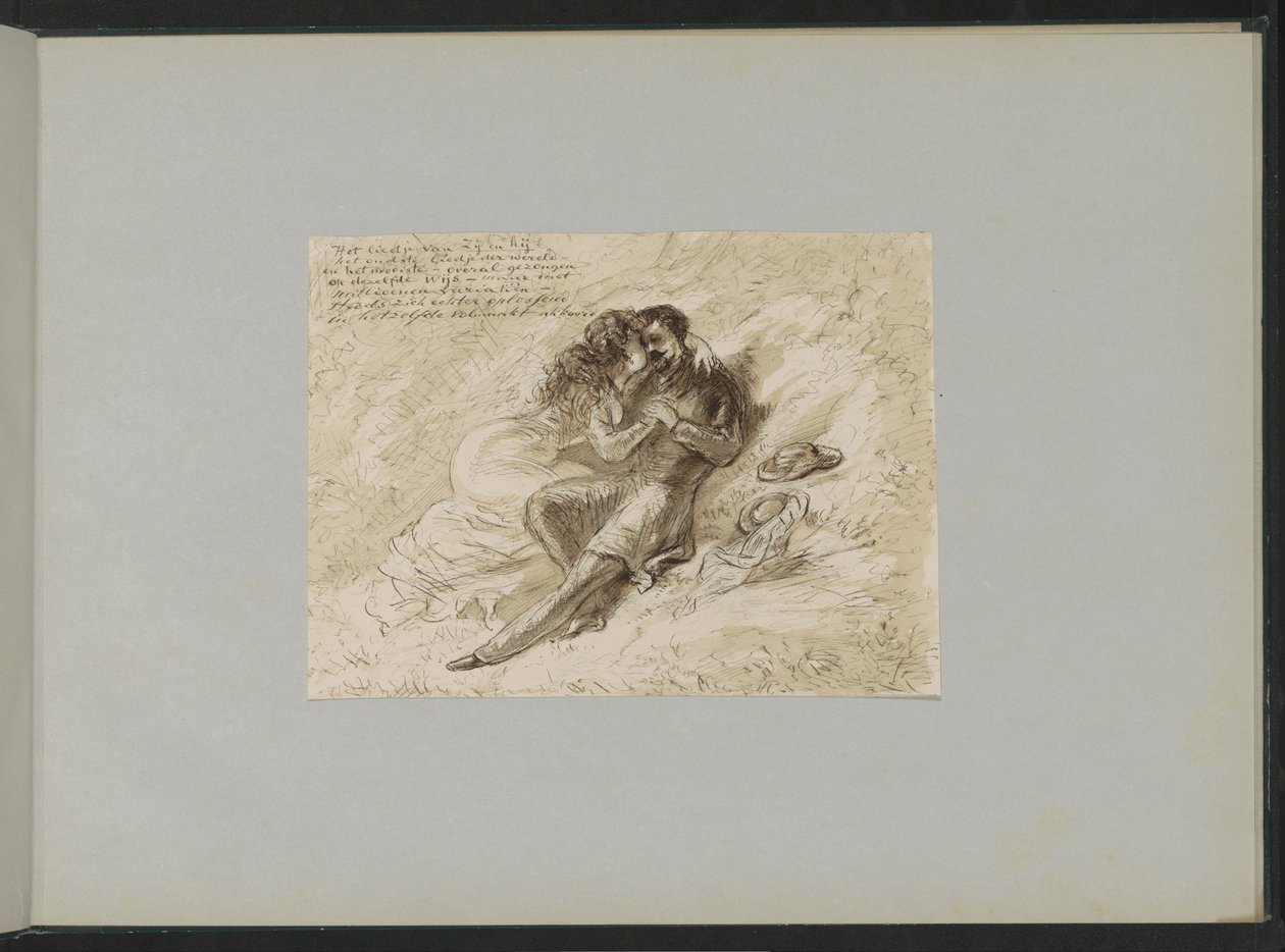 Couple amoureux dans un paysage - Alexander Ver Huell