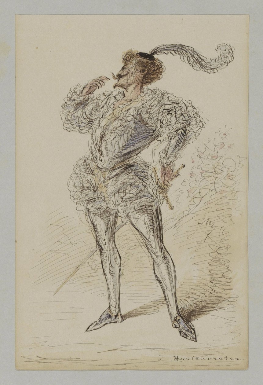 Homme avec épée en costume historique - Alexander Ver Huell