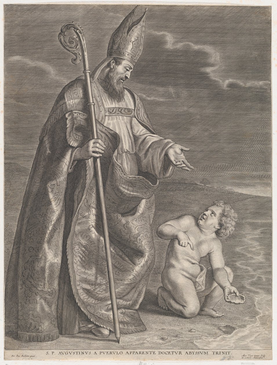 Saint Augustin apparaissant à un enfant sur une plage - Alexander Voet