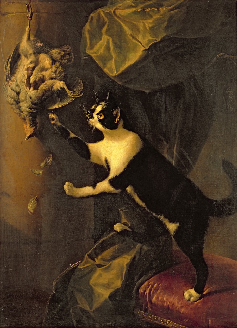 Chat et Gibier Mort - Alexandre-Francois Desportes