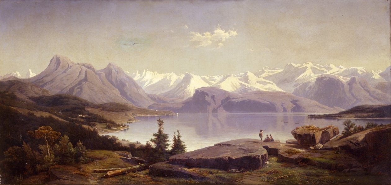 Paysage suisse avec lac - Alexandre Calame