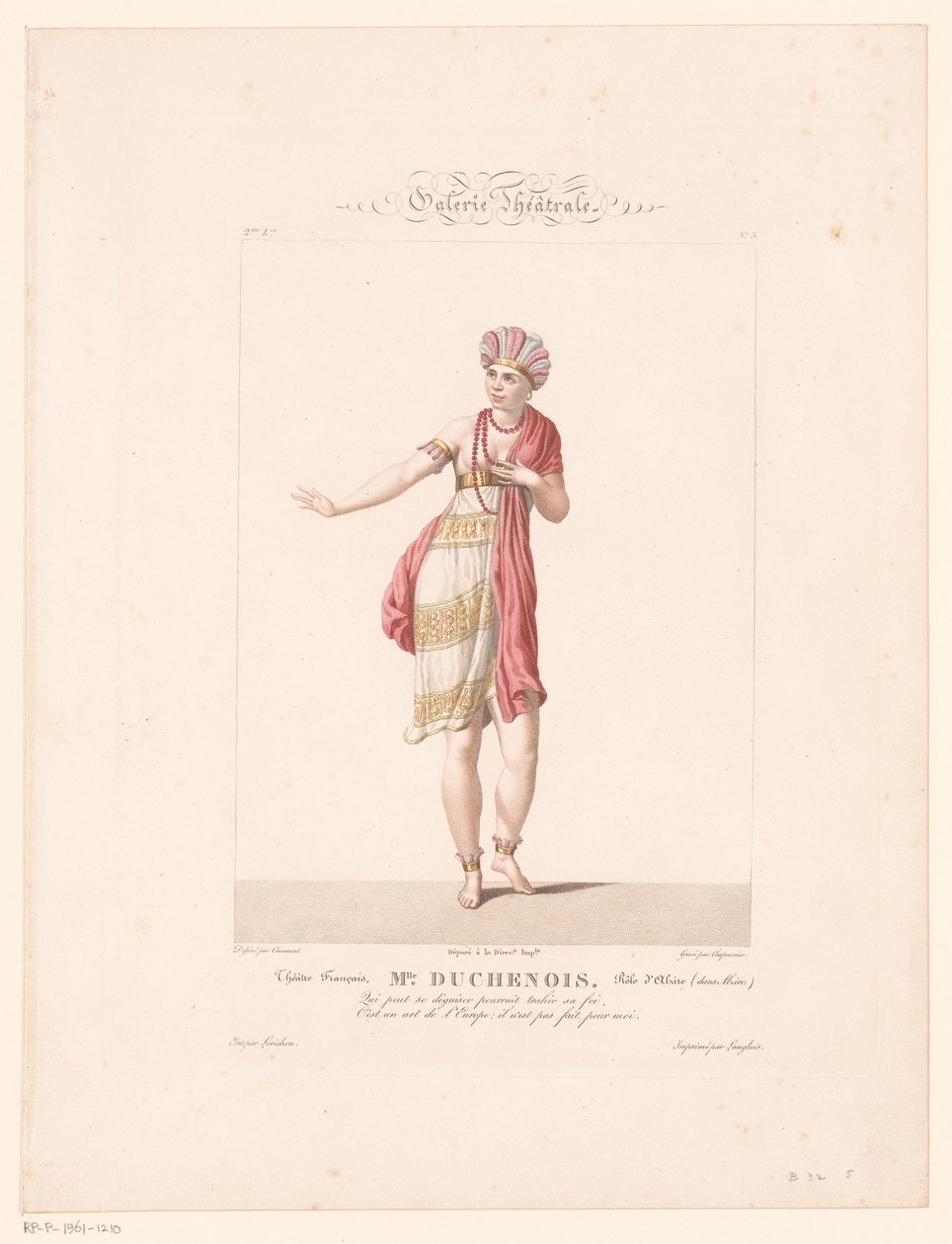 Portrait de Mme Duchenois dans le rôle d