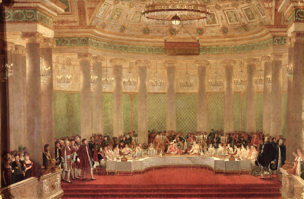Le banquet pour le mariage de Napoléon Bonaparte (1769-1821) et Marie-Louise de Habsbourg-Lorraine (1791-1847) 1810 - Alexandre Dufay