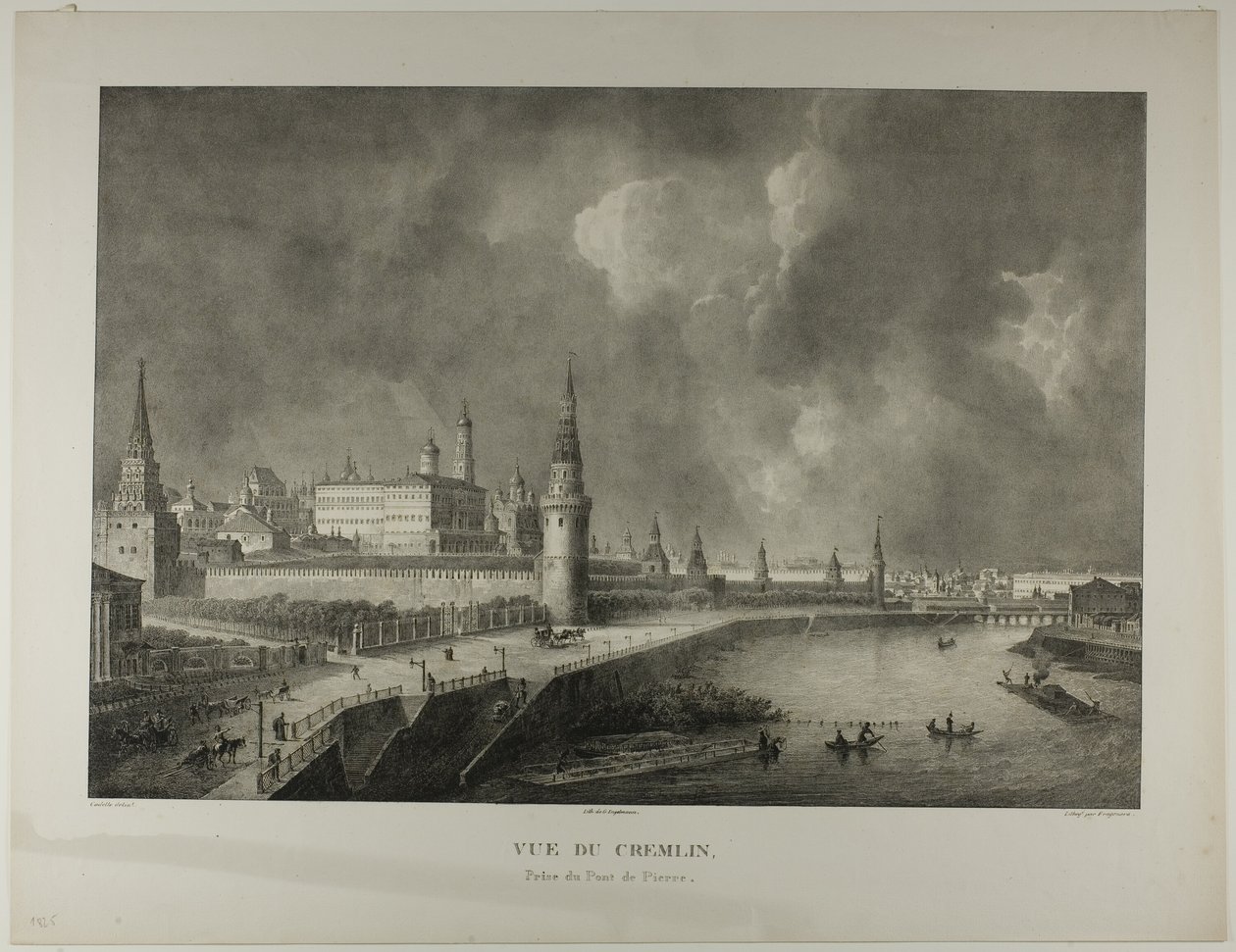 Vue du Kremlin depuis le pont de pierre - Alexandre Evariste Fragonard