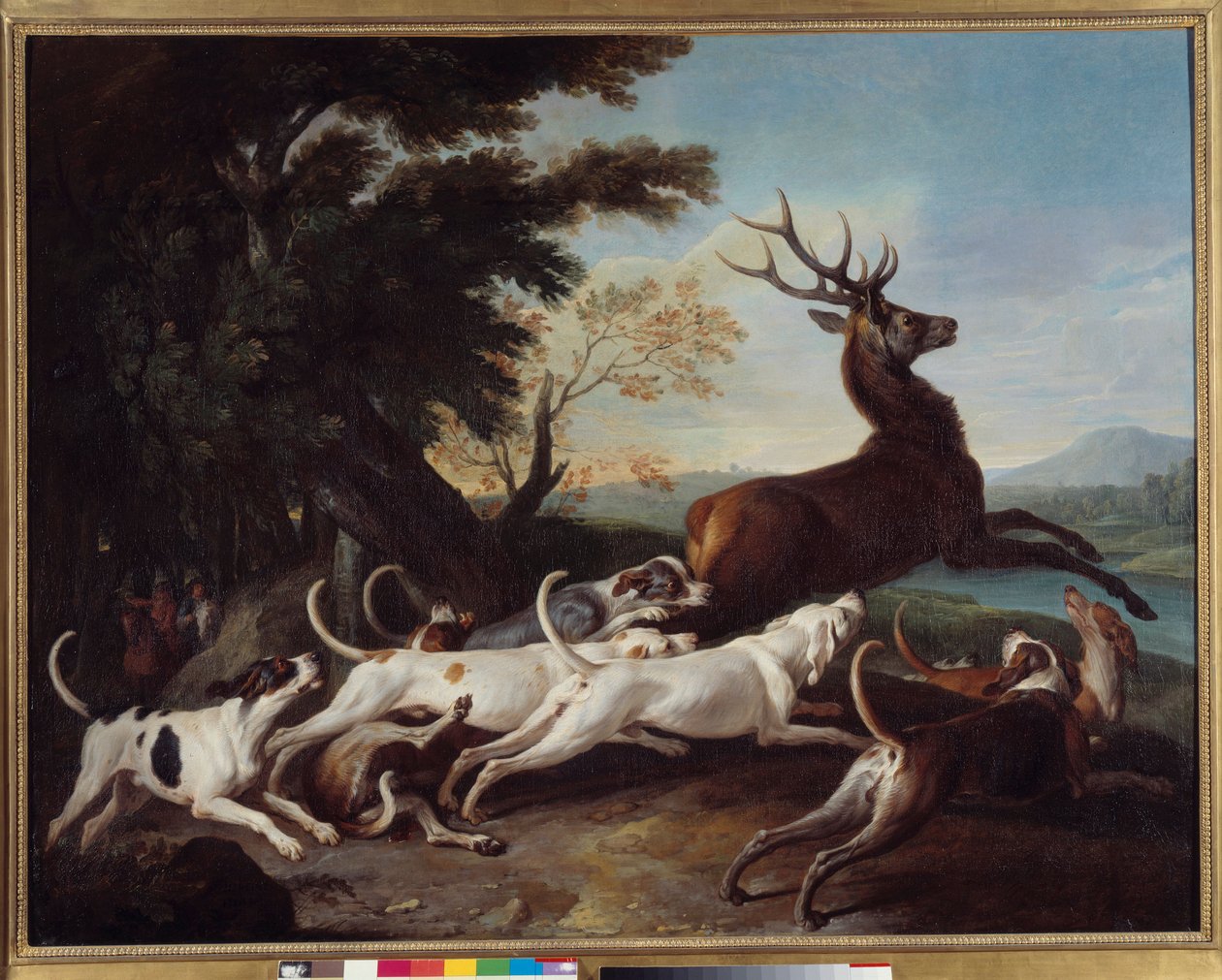 Chasse : Débuché du cerf. Peinture par François Desportes - Alexandre Francois Desportes