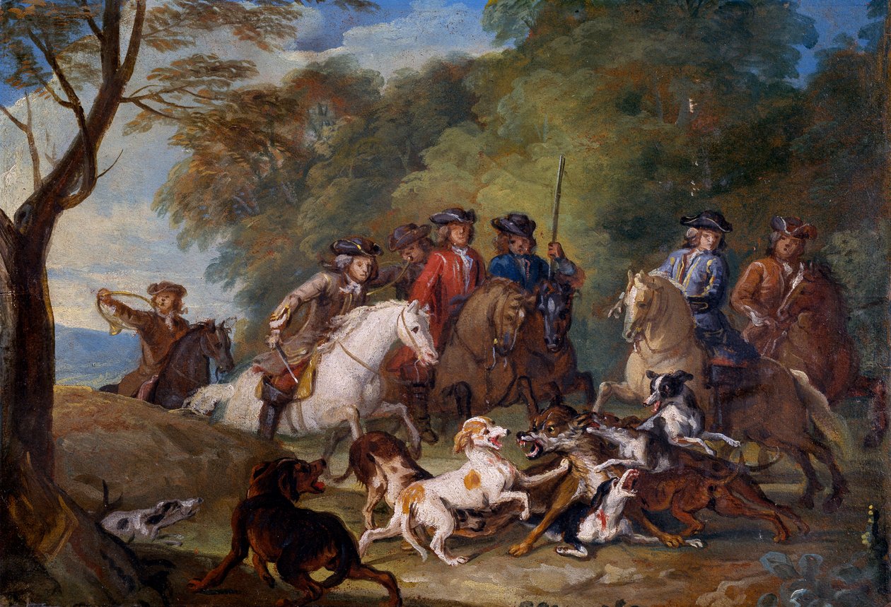 Étude pour La Chasse au loup - Alexandre Francois Desportes
